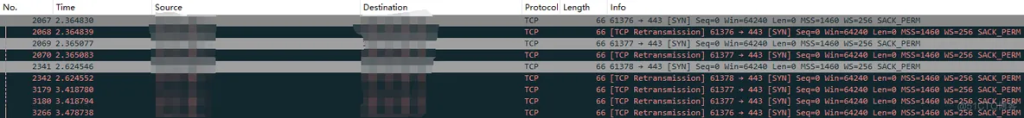 TCP Retransmission Issues