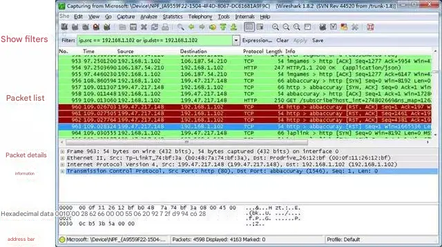 packet capture software-Wireshark