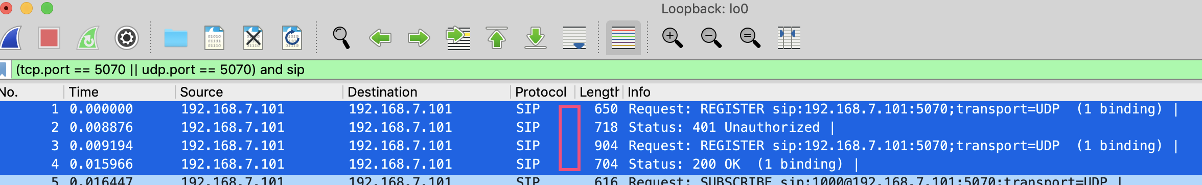 SIP messages