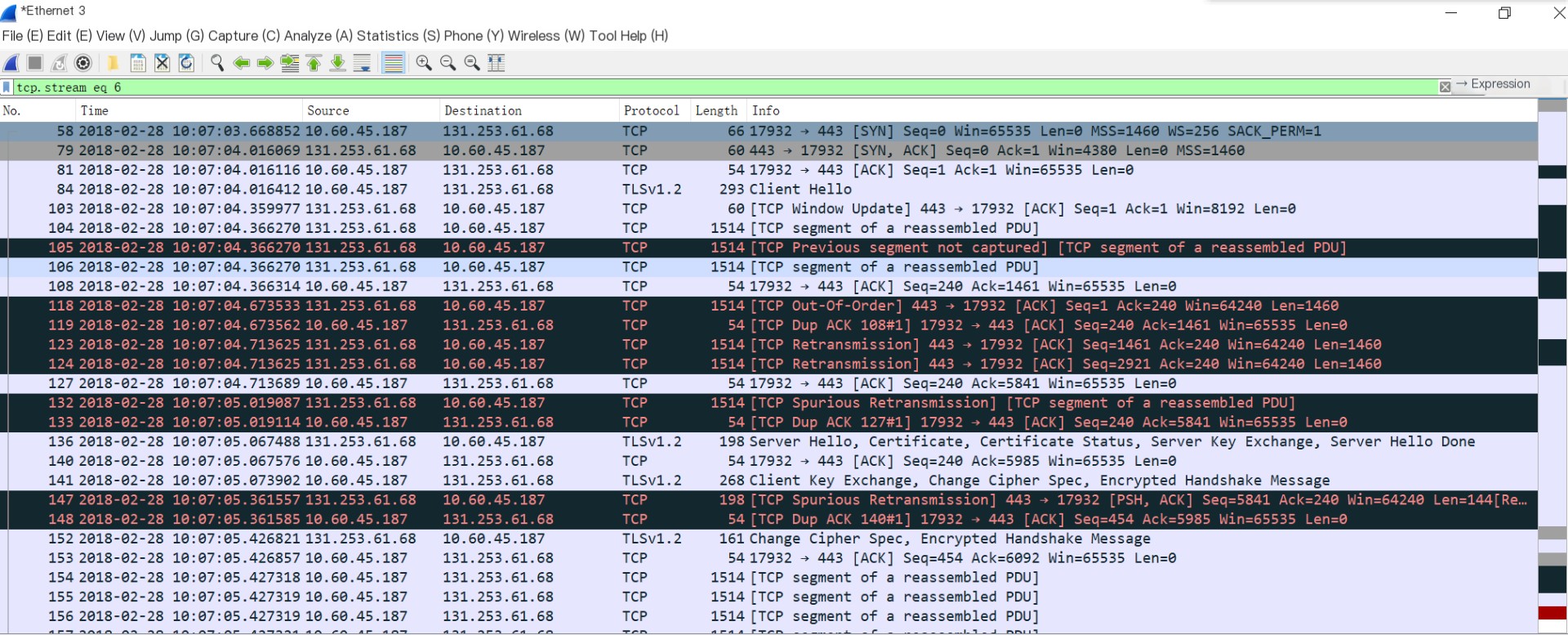  TCP packet analysis
