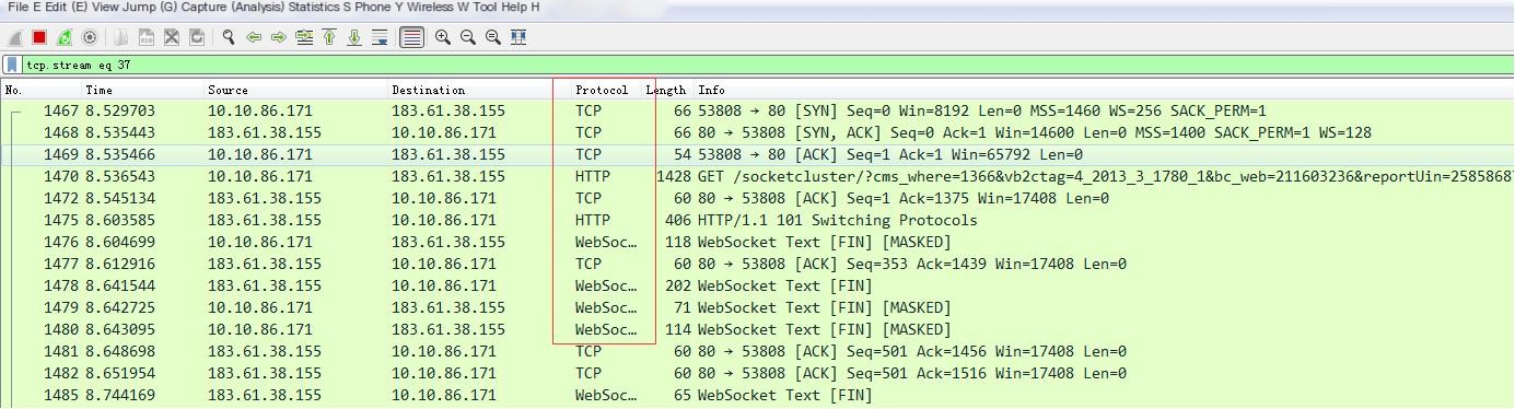 WebSocket protocol